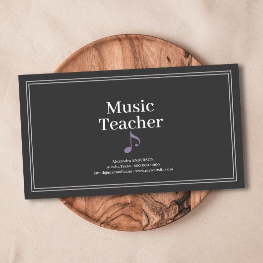 Simpele Muziekleraar Visitekaartje