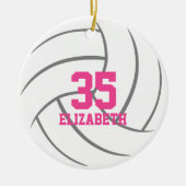 simpele , op maat gesneden volleybal meisjes keramisch ornament (Voorkant)