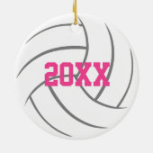 simpele , op maat gesneden volleybal meisjes keramisch ornament (Achterkant)