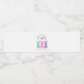 Simpele Pasen Konijn Gepersonaliseerd Waterfles Etiket (Enkel label)