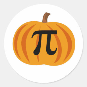 Simpele Pompoen Pi Ronde Sticker