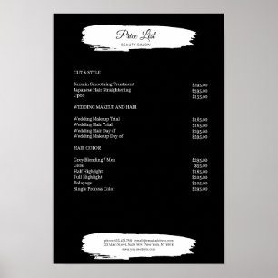 Simpele Poster met Zwarte Witte Prijslijst