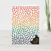 Simpele Retro Zonsondergang Kattenpootjes Grappige Kaart (Voorkant)