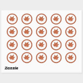 Simpele Rode Herfst Esdorenblad Ronde Sticker (Vel)