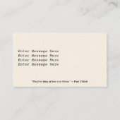 Simpele Roos Caregiver Business Card template Visitekaartje (Achterkant)