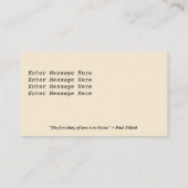 Simpele Roos Caregiver Business Card template Visitekaartje (Achterkant)