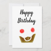 simpele roze cupcake elegant gefeliciteerd (Voorkant)