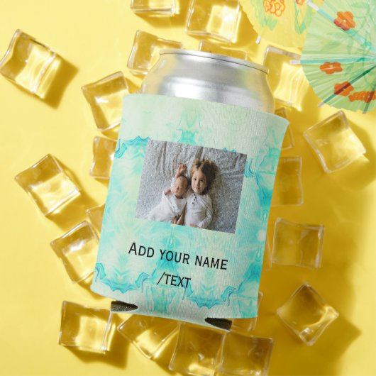 simpele ster sparkle gliter voegt aangepaste tekst blikjeskoeler (Insitu Zomer)