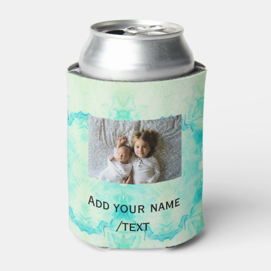 simpele ster sparkle gliter voegt aangepaste tekst blikjeskoeler (Blikje Voorkant)