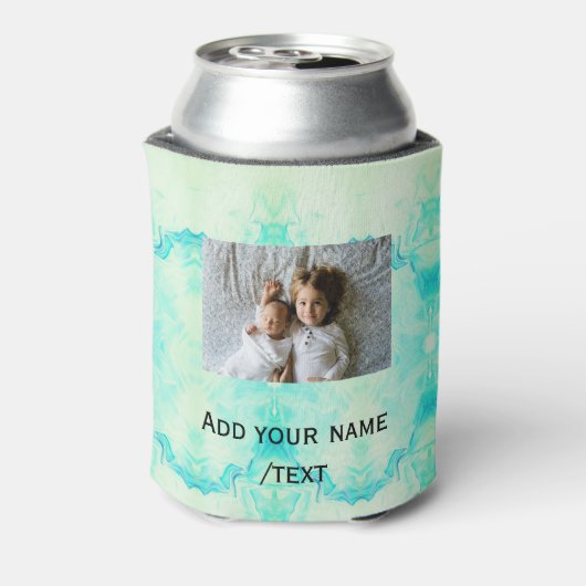 simpele ster sparkle gliter voegt aangepaste tekst blikjeskoeler (Blikje Achterkant)