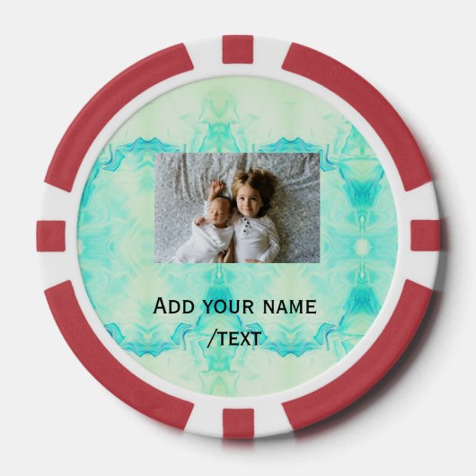 simpele ster sparkle gliter voegt aangepaste tekst poker chips (Voorkant)