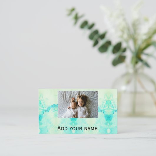 simpele ster sparkle gliter voegt aangepaste tekst visitekaartje (Staand voorkant)