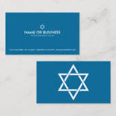 simpele ster van david visitekaartje (Voorkant / Achterkant)