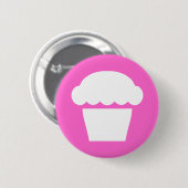 simpele taart / maaidorrel ronde button 5,7 cm (Voorkant /achterkant)