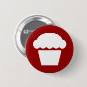 simpele taart / maaidorrel ronde button 5,7 cm (Voorkant /achterkant)