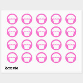 simpele taart ronde sticker (Vel)