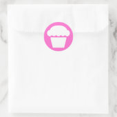 simpele taart ronde sticker (Tas)