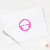 simpele taart ronde sticker (Envelop)