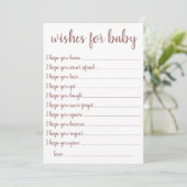 Simpele taupe wensen | Desert Roos Keepsake Kaart (Staand voorkant)