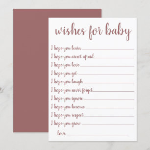 Simpele taupe wensen Desert Roos Keepsake Kaart