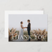 simpele tekst bedankt voor je trouwfotokaart (Voorkant / Achterkant)