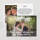 Simpele Trouwfoto Dankkaart Bedankkaart (Voorkant / Achterkant)