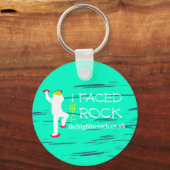 simpele turquoise sleutelhanger (Voorkant)