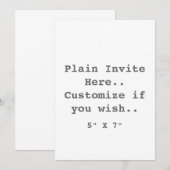 Simpele uitnodiging.. kaart (Voorkant / Achterkant)