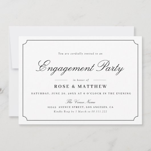 simpele uitnodiging voor een verlofpartij voor typ (Voorkant)