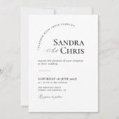 simpele uitnodiging voor een zwarte en witte bruil (Voorkant)