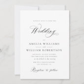 simpele uitnodiging voor een zwarte kalligrafie (Voorkant)