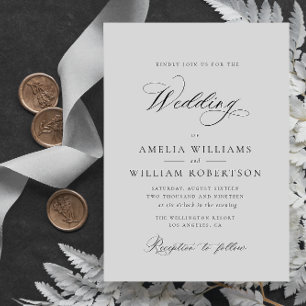 simpele uitnodiging voor een zwarte kalligrafie