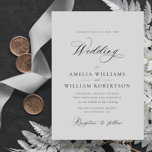 simpele uitnodiging voor een zwarte kalligrafie