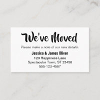 Simpele vette typografie "We hebben verplaatst" Ka