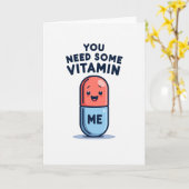 Simpele Vitamin Me Lieve Kaart (Gele Bloem)