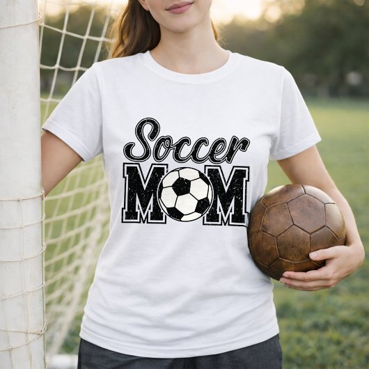 Simpele Voetbalmoederstijl van de Universiteit T-shirt