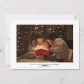 Simpele vrolijk kerstmis foto kerstkaart (Achterkant)