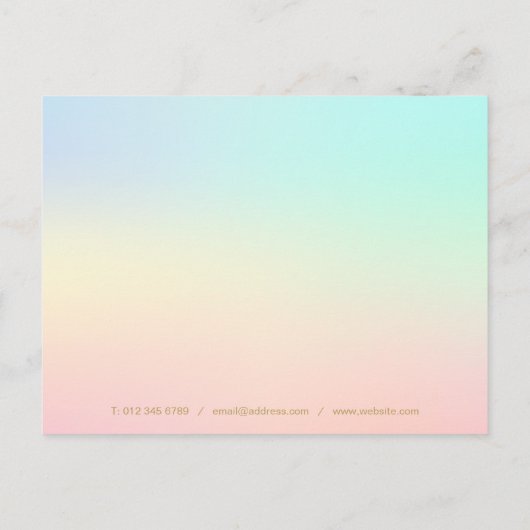 Simpele Waterverf Bedankje voor Zakelijk Gebruik Briefkaart (Achterkant)