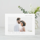 Simpele wensen | Twee foto bruiloft QR-code Save The Date (Staand voorkant)
