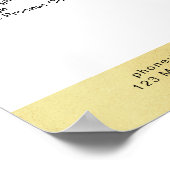 Simpele White Goud Prijslijst Poster (Hoek)