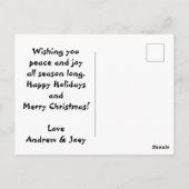 simpele witte kerst briefkaart (Achterkant)