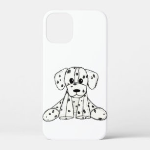 Simpele zwarte omtrektekening van een Dalmatische  Case-Mate iPhone Case