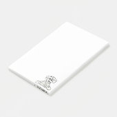 Simpele zwarte omtrektekening van een Dalmatische Post-it® Notes (Schuin)