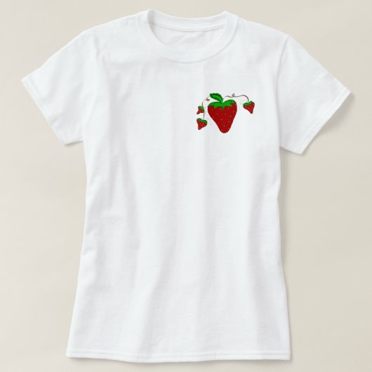 Simpelweg Aardbeien T-shirt (Design voorkant)