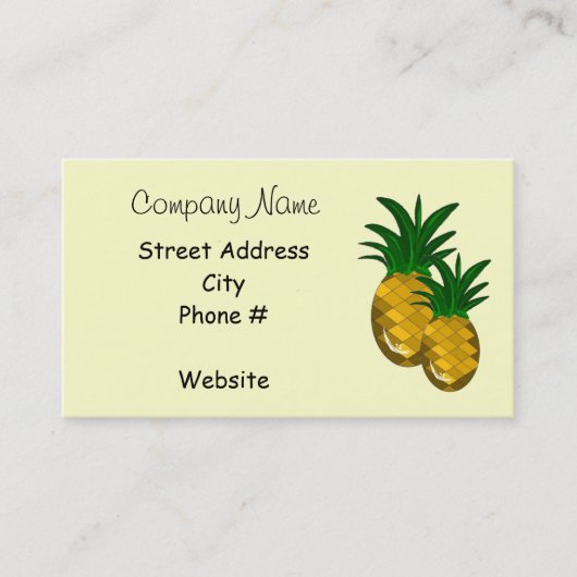 Simpelweg Ananas Visitekaartje (Voorkant)