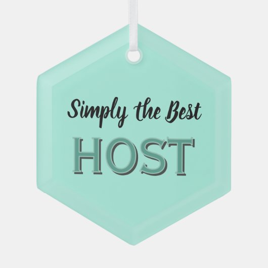 Simpelweg de Beste Gastheer Glas Ornament (Voorkant)