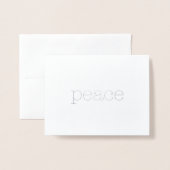 Simpelweg Peace Light Typemachinetekst Elegant min Folie Kaarten (Voorkant met envelop)