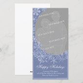 Simpelweg Sneeuwvlok Kunst Aangepaste Fotolijst Ve Feestdagenkaart (Voorkant / Achterkant)