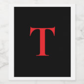 Simpelweg van jou Uw Monogram Toevoegen Wijn Etiket (Enkel label)