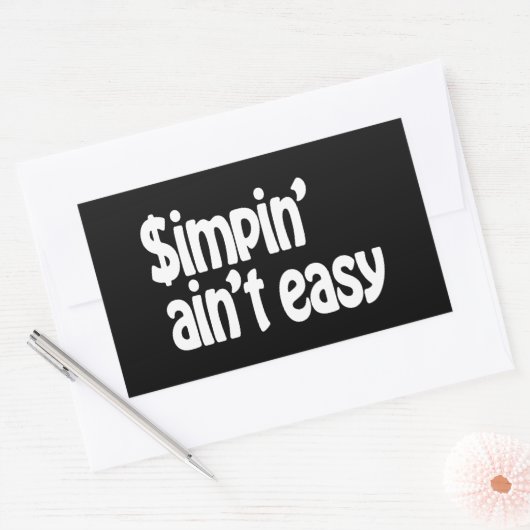 Simpin' Ain't Easy Rechthoekige Sticker (Envelop)